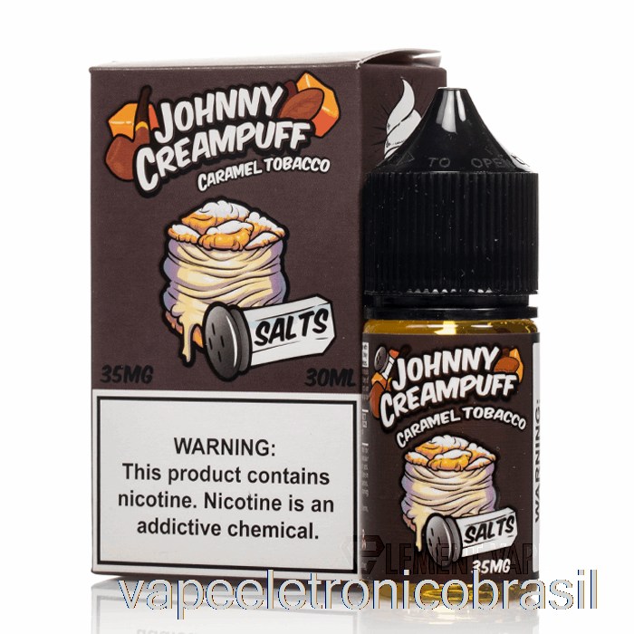 Vape Recarregável Caramelo Tabaco - Johnny Creampuff Salts - 30ml 50mg